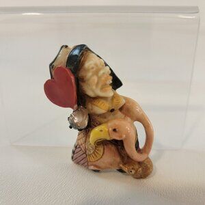 Ralph Massey Alice in Wonderland Queen of Hearts Pin Brooch Signed Raven *AS IS*
